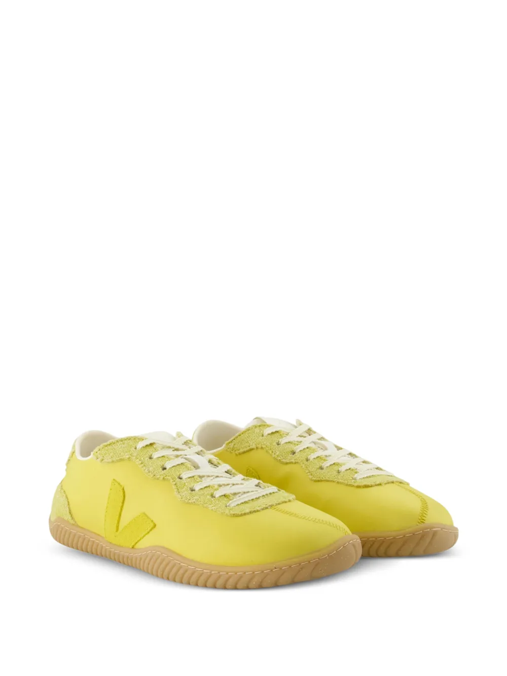  Veja X Baserange Almond-toe Sneakers - Yellow 