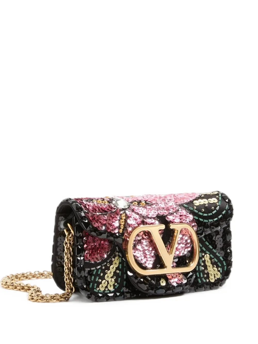 Valentino Garavani Locò small embroidered shoulder bag