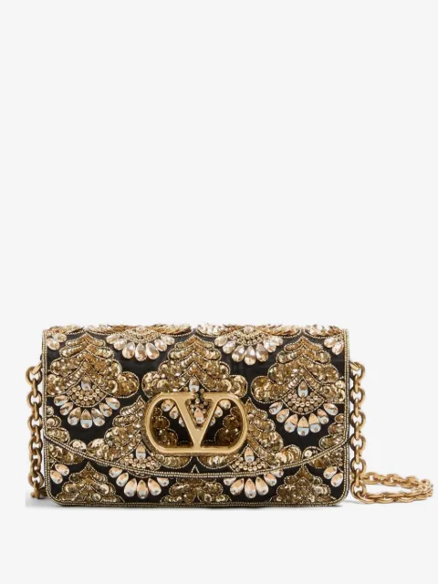 Valentino Garavani Vain small embroidered clutch