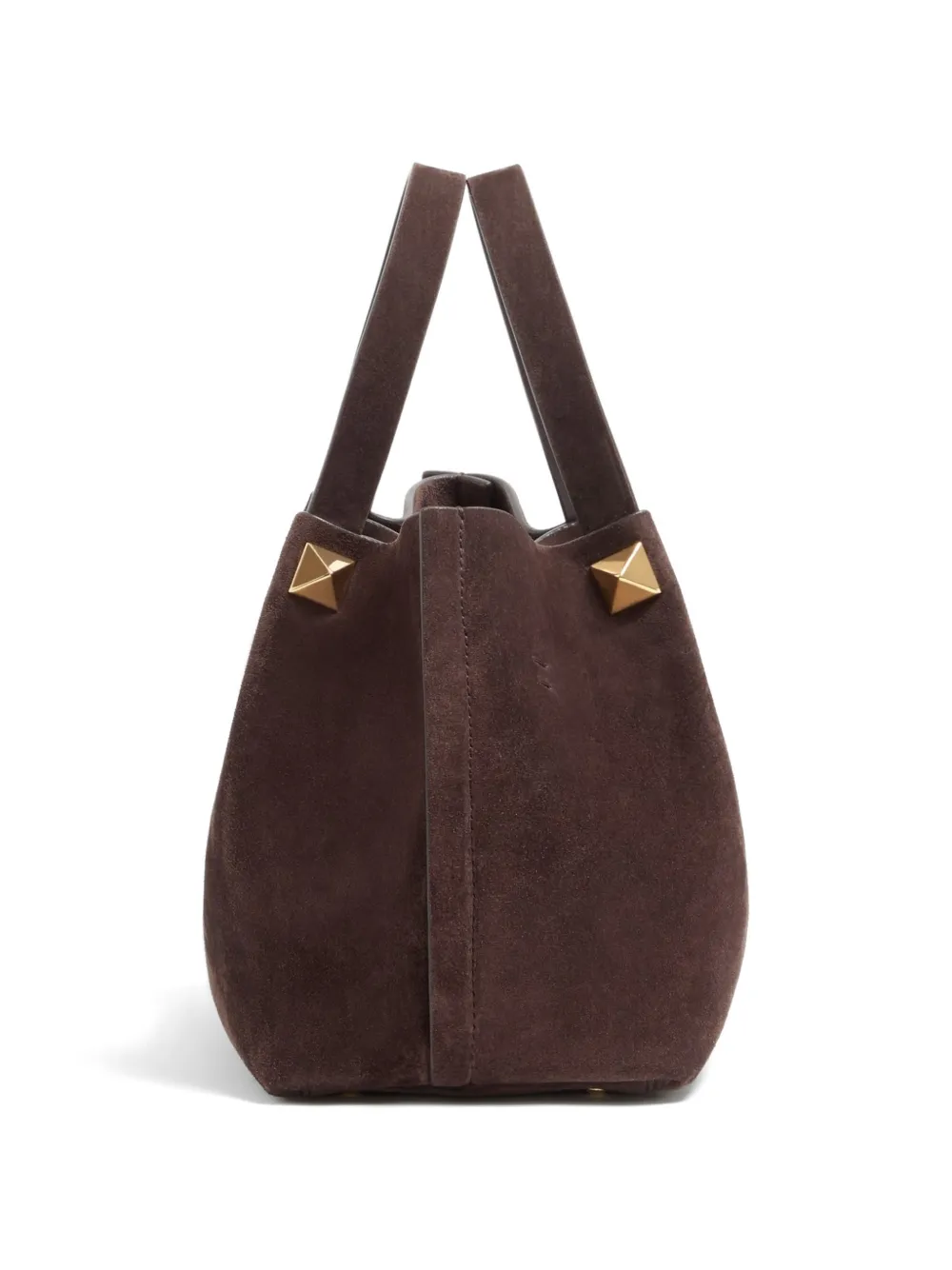 Valentino Garavani Kleine suède shopper Bruin