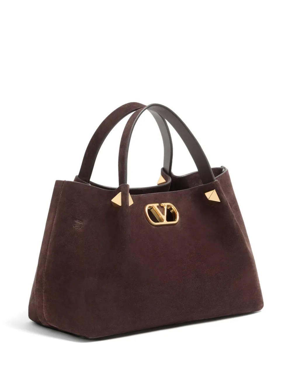 Valentino Garavani Kleine suède shopper Bruin