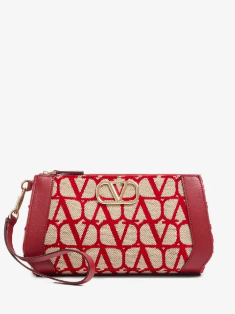 Valentino Garavani VLogo signature clutch bag in toile iconographe