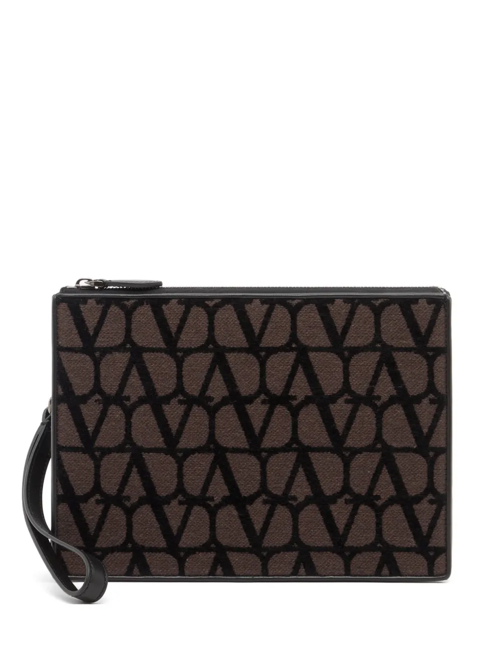 Valentino Garavani Felpa con stampa Toile Iconographe e dettagli in pelle - Nero