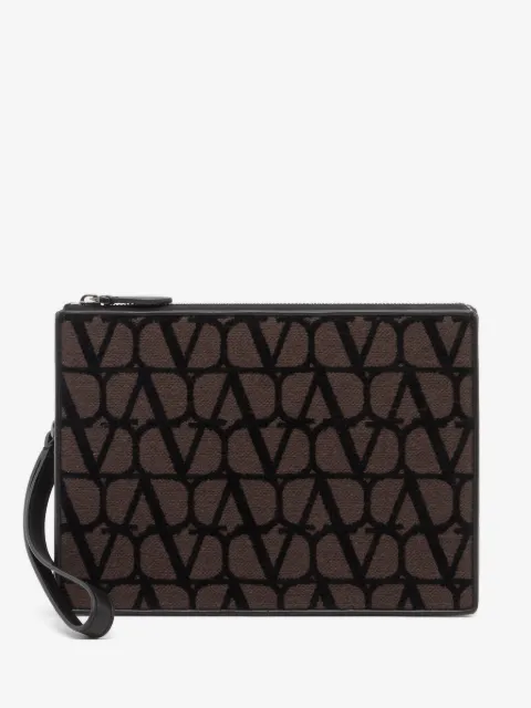 Valentino Garavani Toile Iconographe-print with leather detail