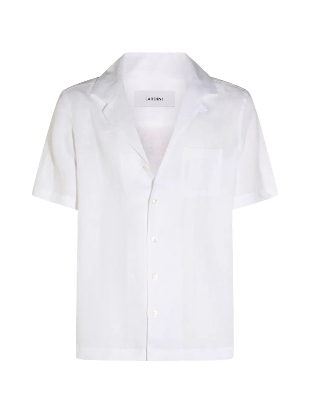 Lardini V-neck short-sleeved shirt - Bianco