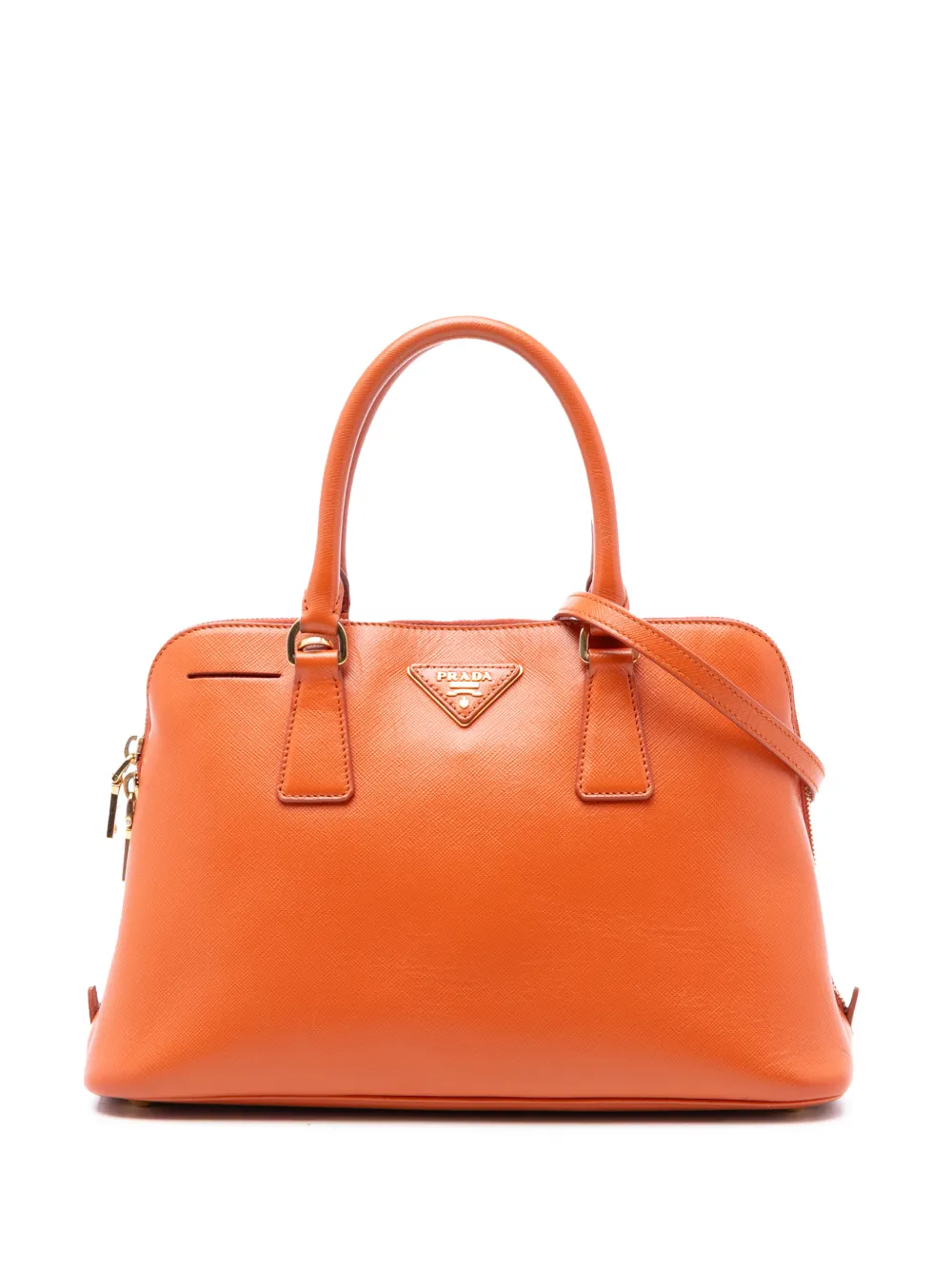 Prada Pre-Owned 2010-2026 Medium Saffiano Lux Promenade satchel - Arancione