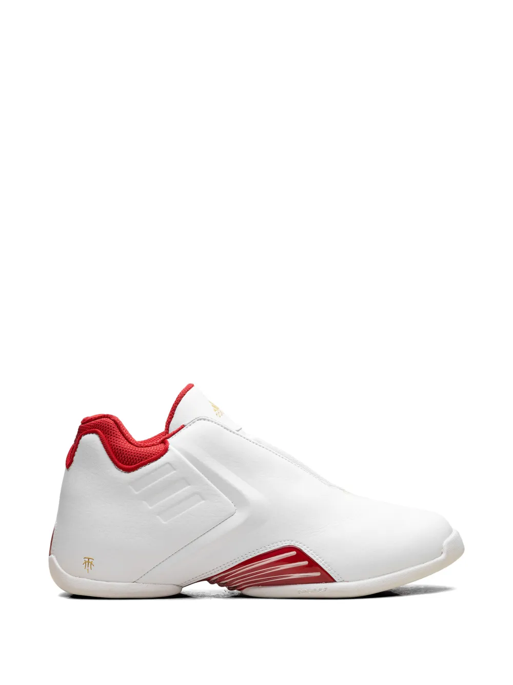 adidas red-trim sneakers - Bianco