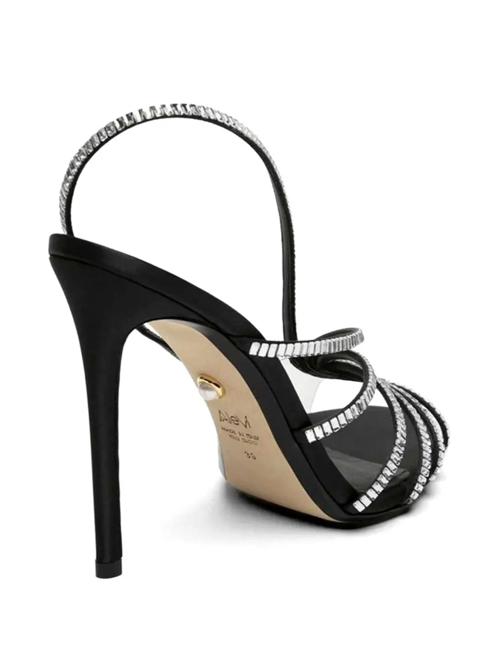 Alevì Star Xtal crystal-embellished sandals Zwart