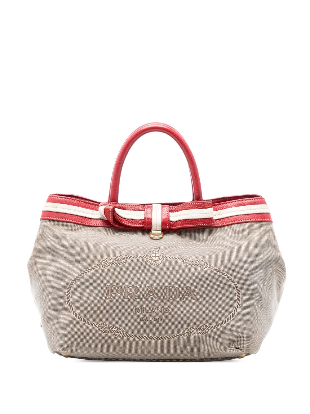 Prada Pre-Owned 2013-2026 Canvas Canapa Logo tote bag - Marrone