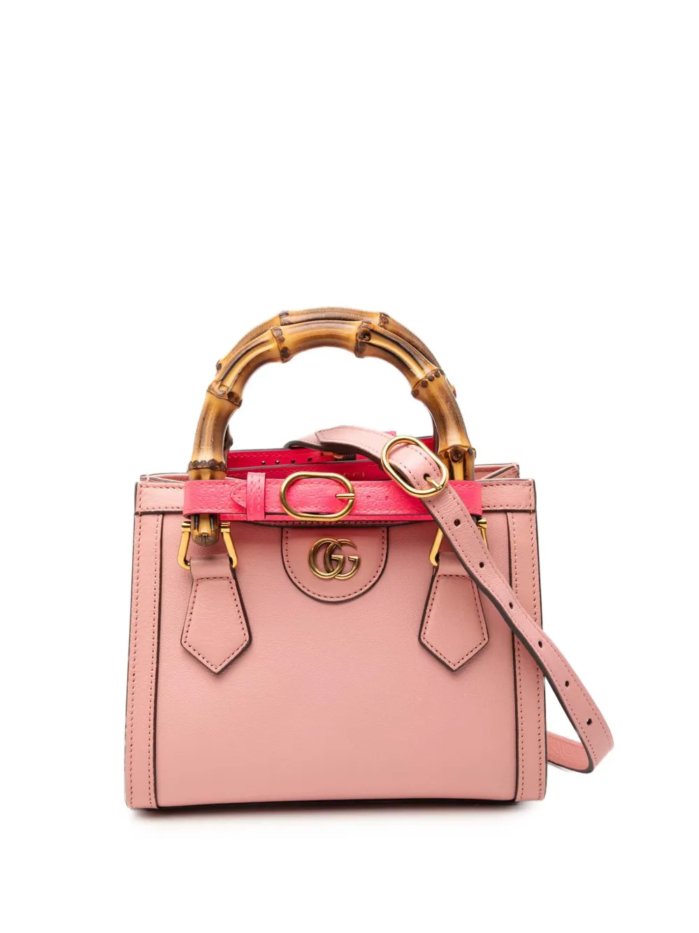 Gucci Pre-Owned 2016-2025 Mini Calfskin Bamboo Diana satchel - Rosa