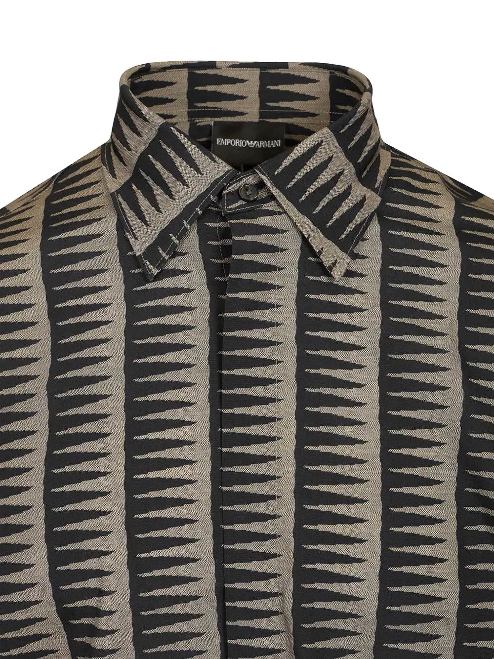 Emporio Armani Overhemd met geometrische print Beige