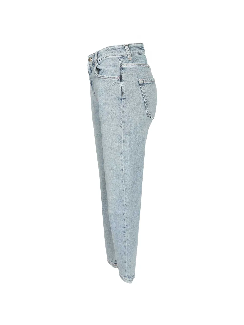  Icon Denim Vaqueros Capri Mimi Con Cinco Bolsillos - Azul 