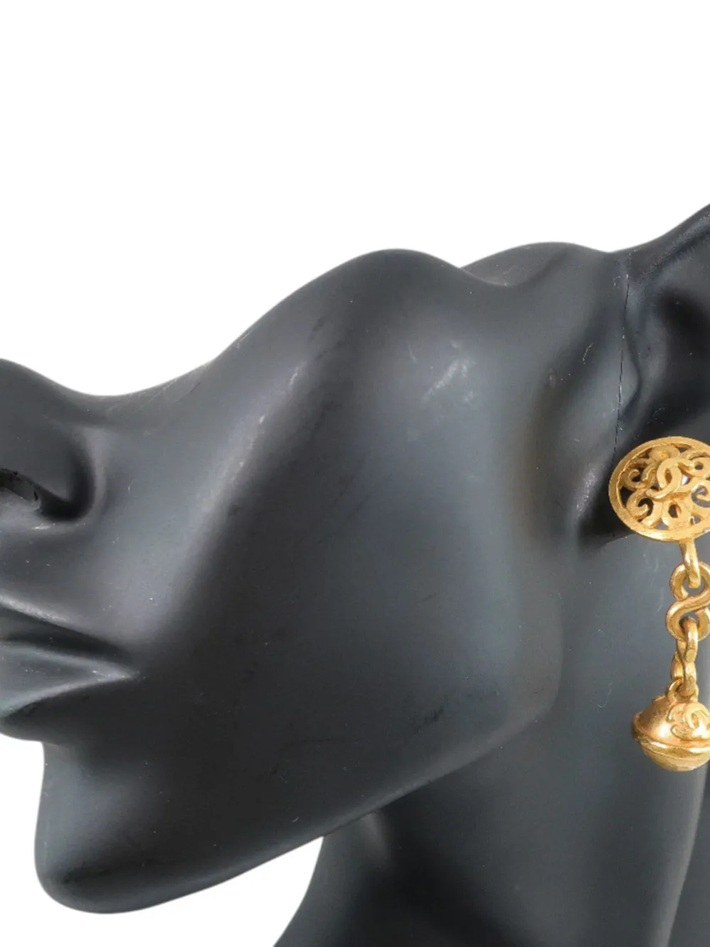 1995 Cc Gold Plated Bell Drop Clip On Earrings Costume Earrings