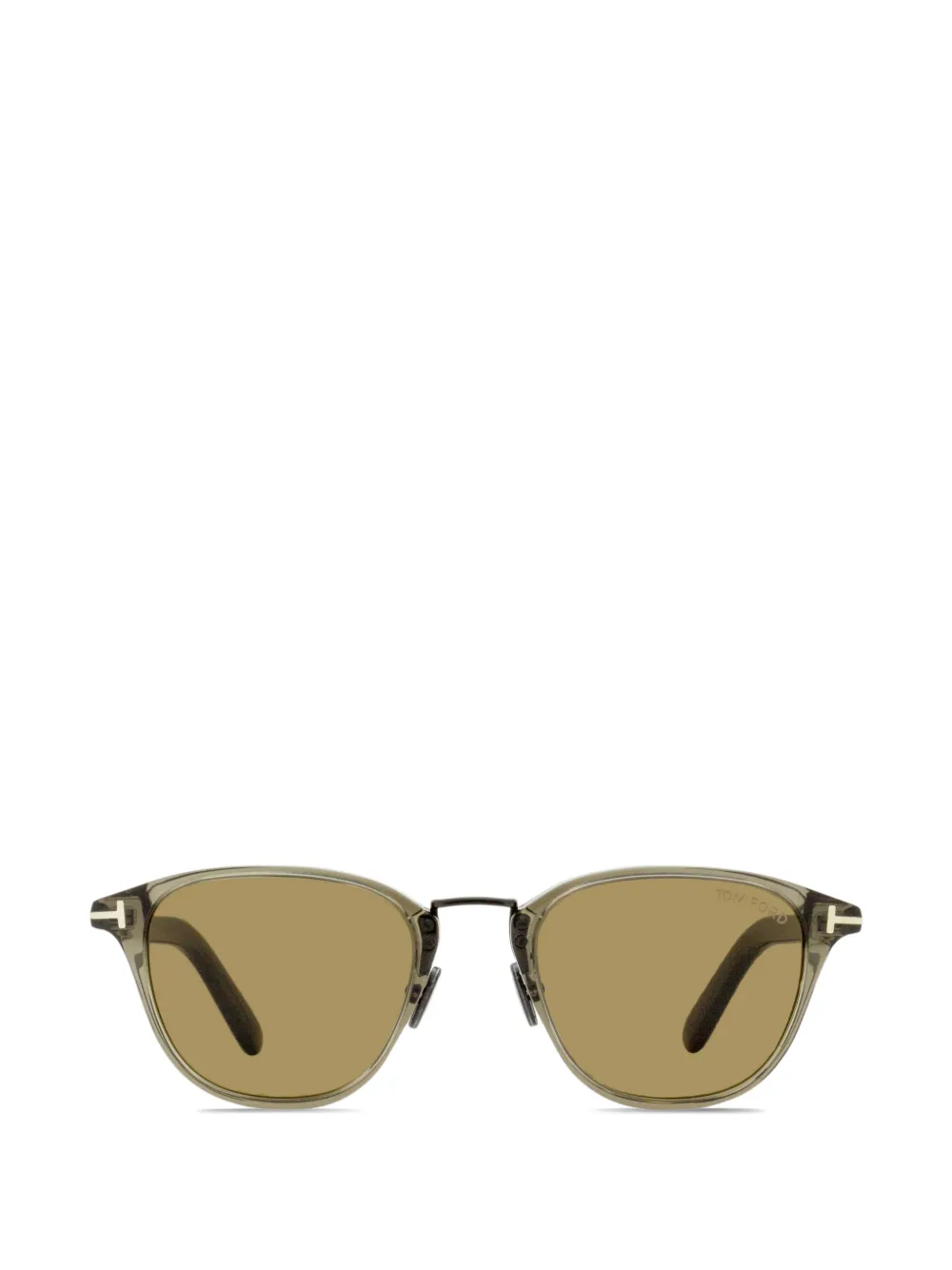 TOM FORD Eyewear metal-bridge geometric-frame sunglasses - Grigio