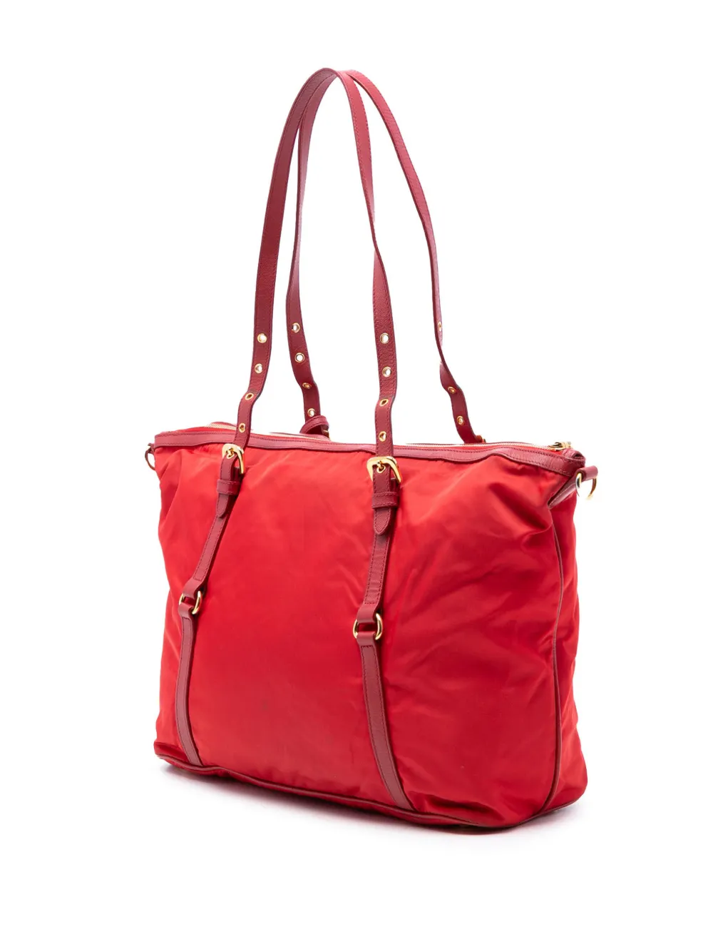 2013-2026 Saffiano Trimmed Tessuto Zip Top Convertible Tote Satchel