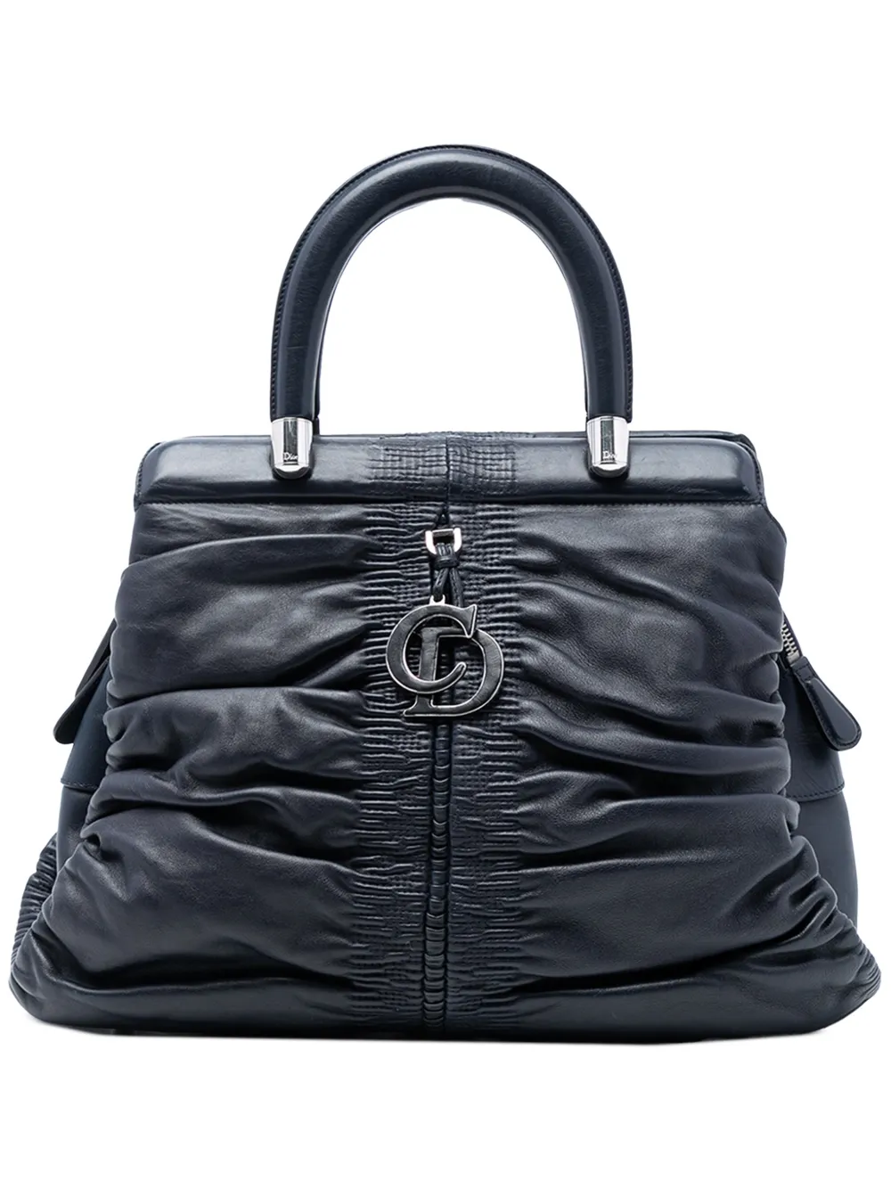 Christian Dior Pre-Owned 2008 Small Lambskin Karenina Frame Bag tote bag - Blau