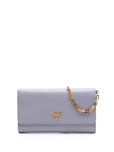 Prada Pre-Owned bolsa crossbody Lux Wallet On Chain de piel Saffiano 2010-2026