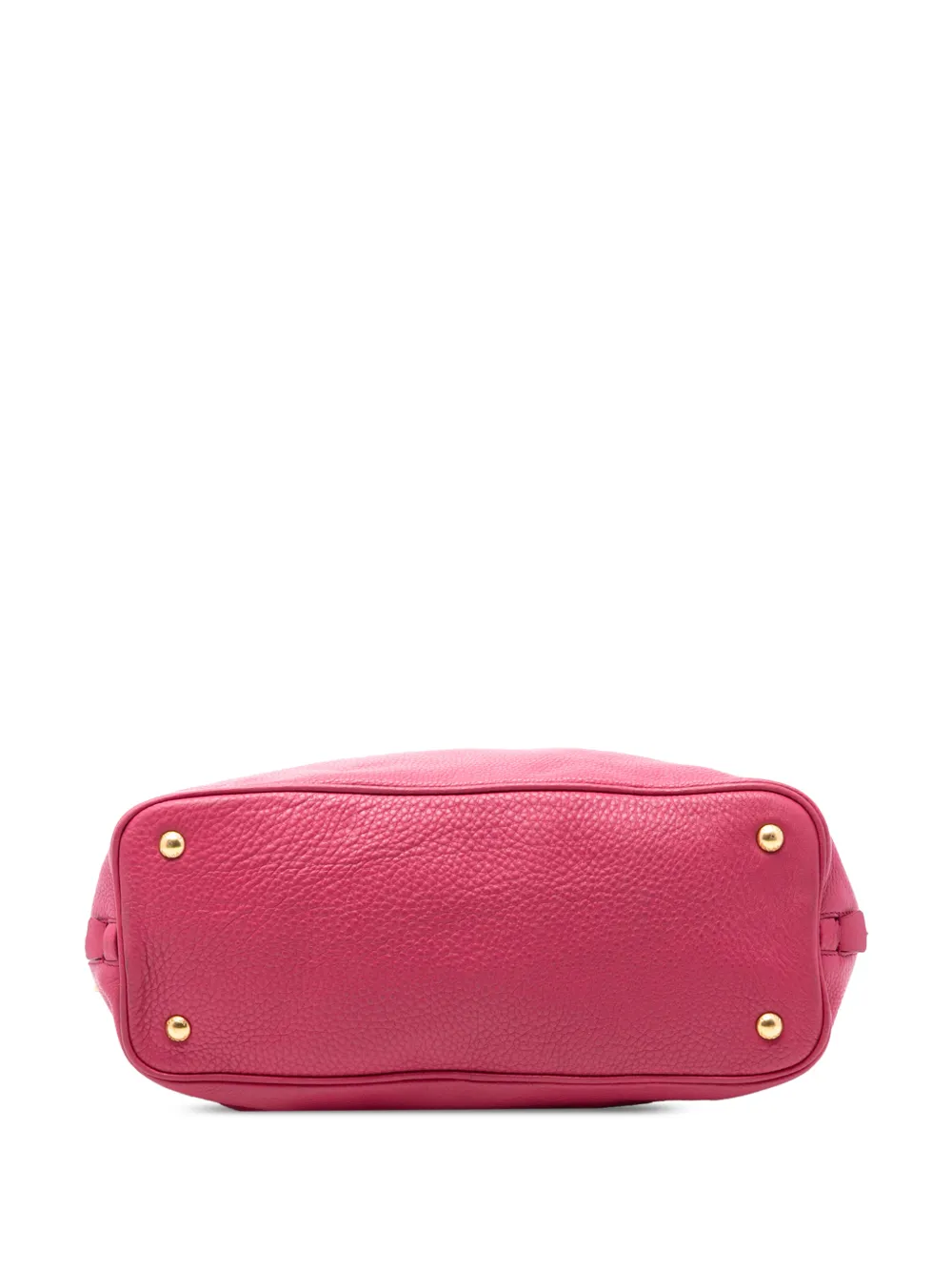 Prada Pre-owned 2000-2020 Vitello Daino Side Zip Open Convertible Tote Satchel in Pink, view 4