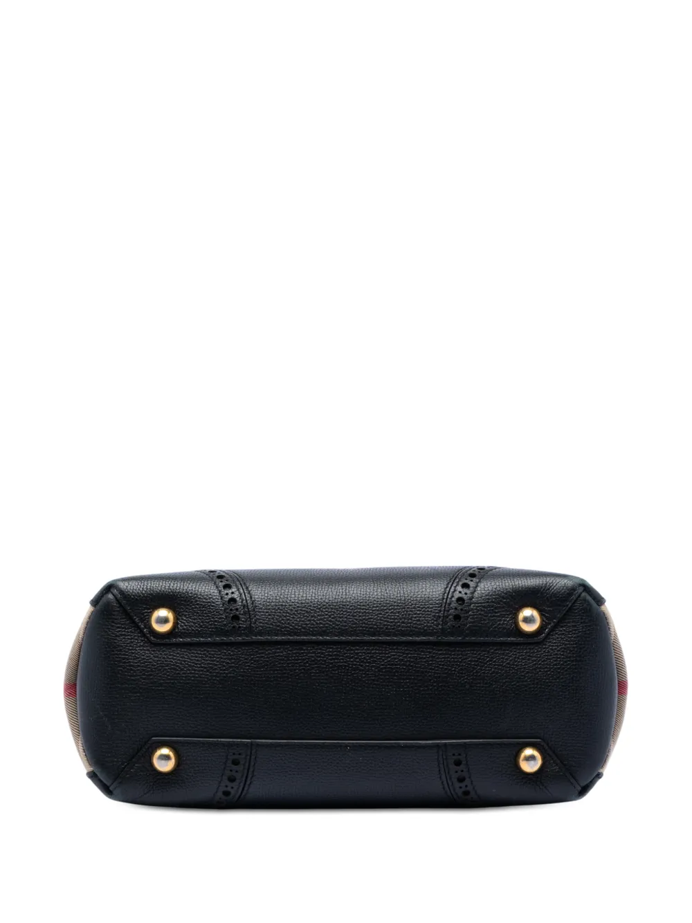 2000-2017 Small Grainy Calfskin Brogues And House Check Banner Bag Satchel