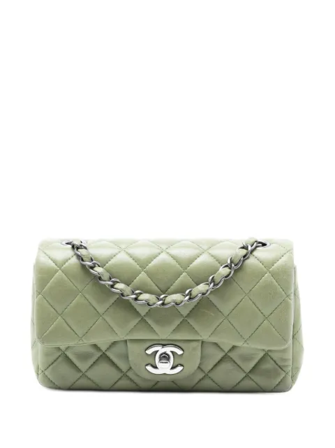 CHANEL Pre-Owned 2014 Mini Rectangular Classic Lambskin Single Flap crossbody bag