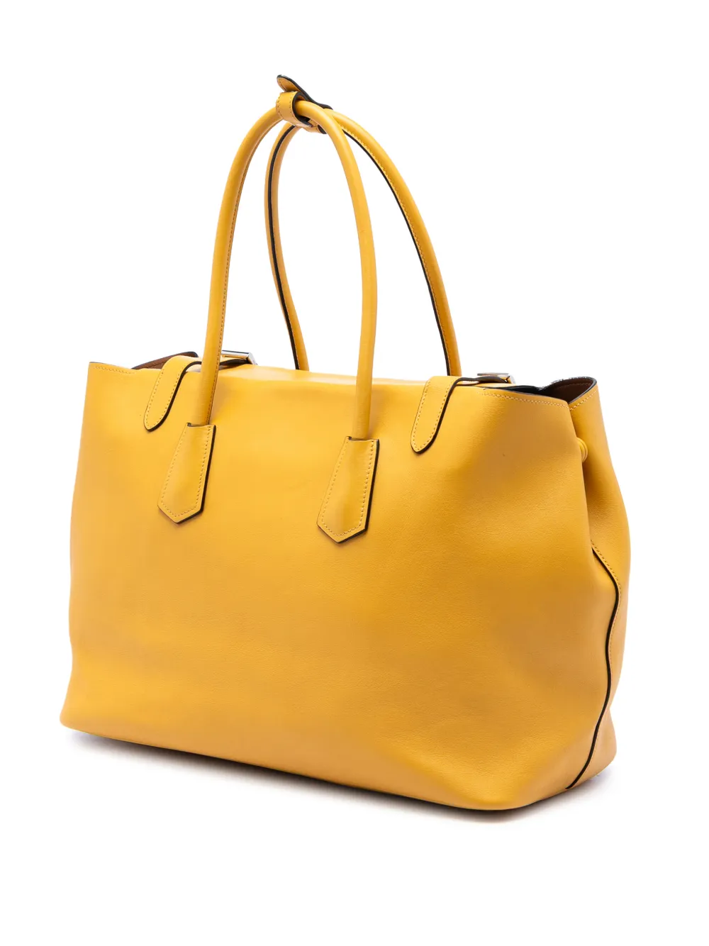 2010-2025 City Calf Leather Buckle Tote Bag