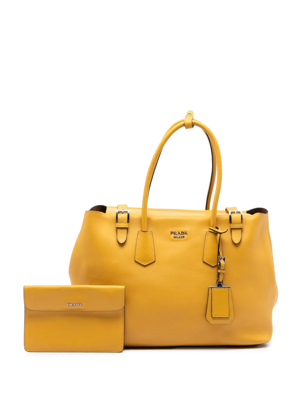 2010-2025 City Calf Leather Buckle Tote Bag