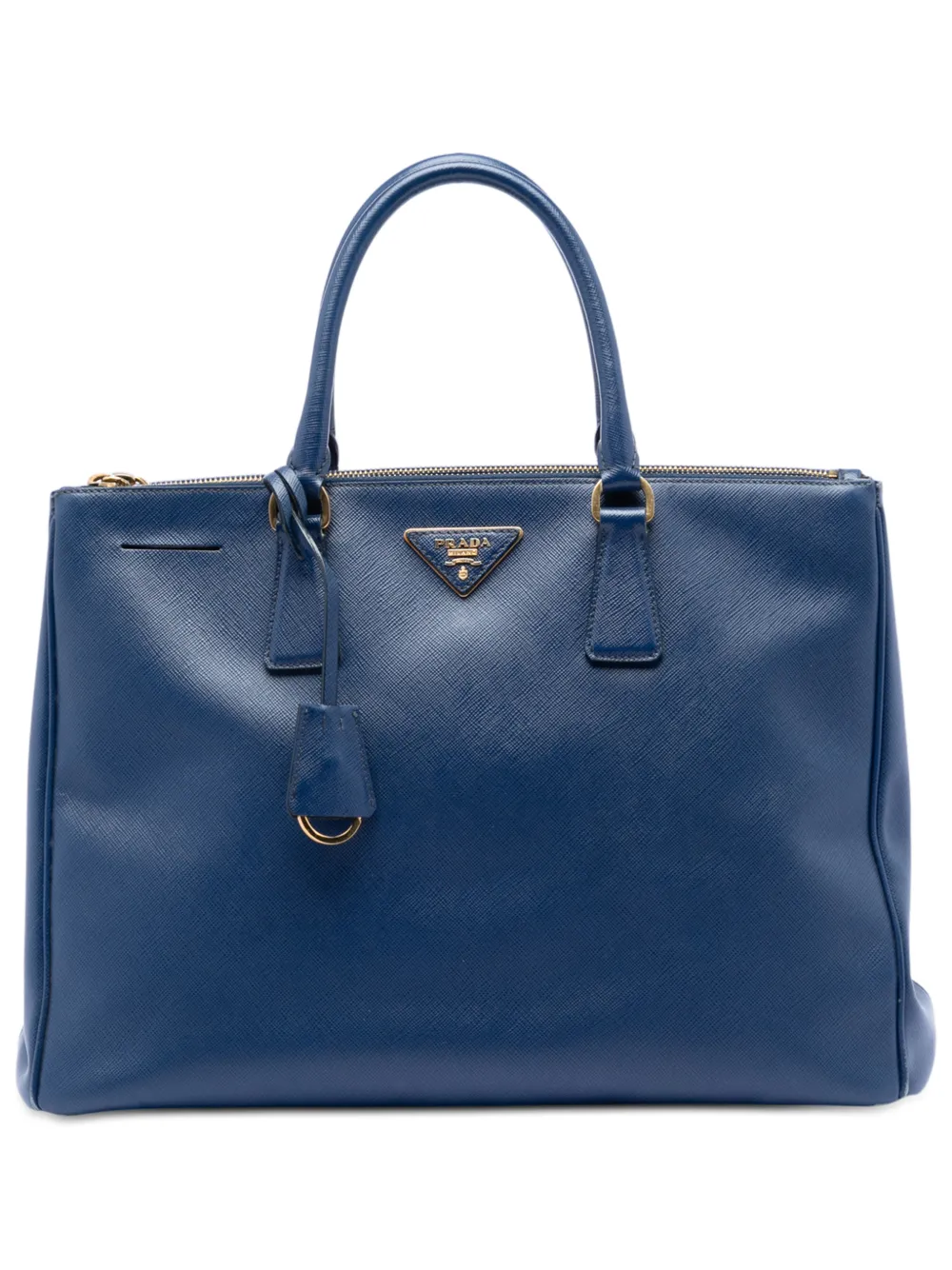 Prada Pre-Owned 2000-2013 Large Saffiano Lux Galleria Double Zip Tote satchel - Blu