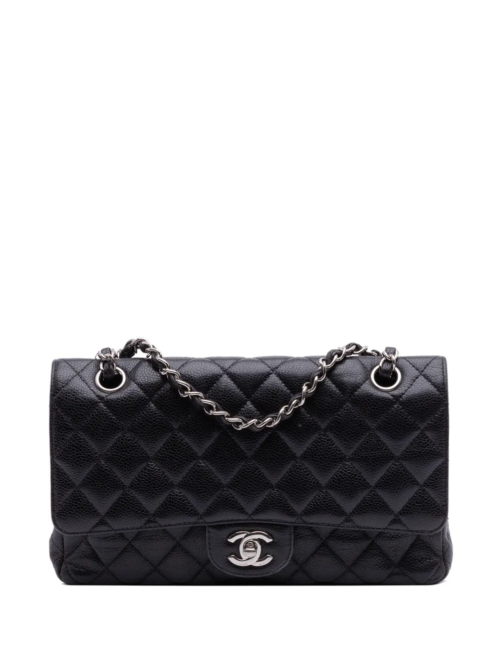 CHANEL Pre-Owned 2009-2010 Medium Classic Caviar Double Flap shoulder bag - Nero