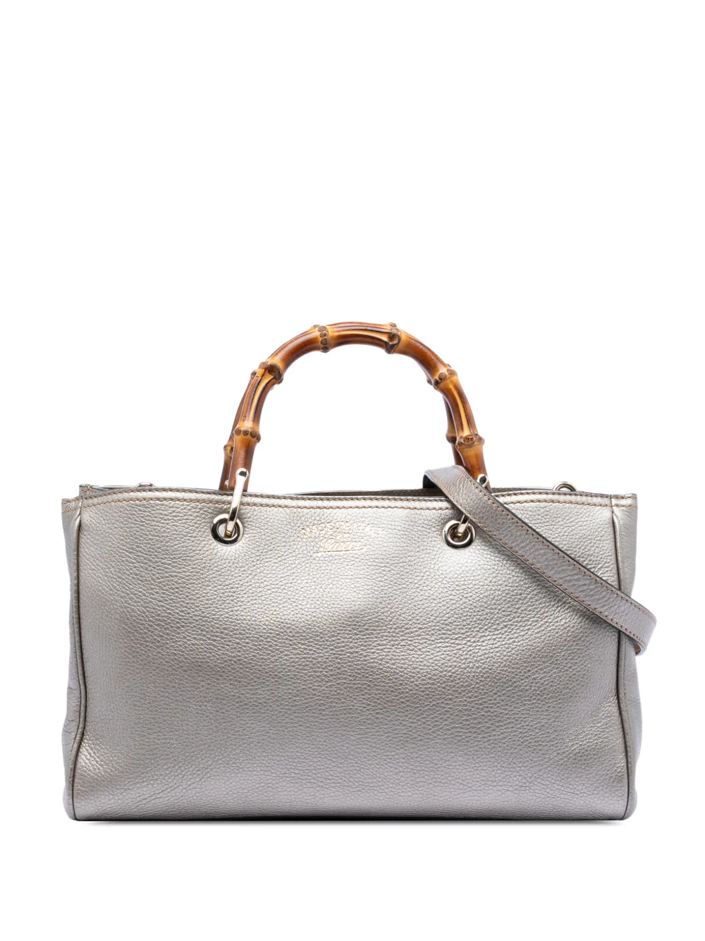 Gucci Pre-Owned 2016-2025 Medium Calfskin Bamboo Shopper satchel - Oro