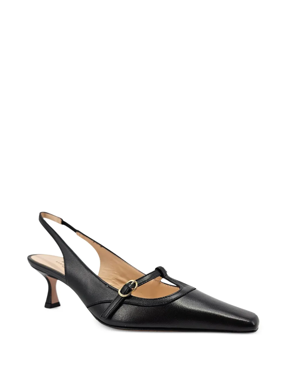 Madison.Maison Penny buckle slingback pumps Zwart