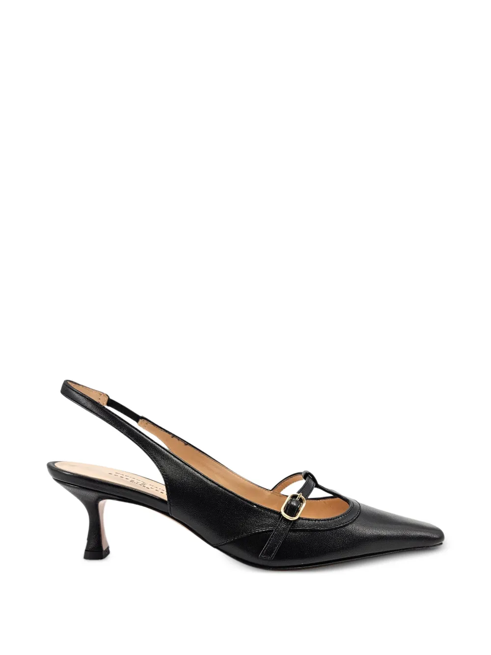 Madison.Maison Penny buckle slingback pumps Zwart