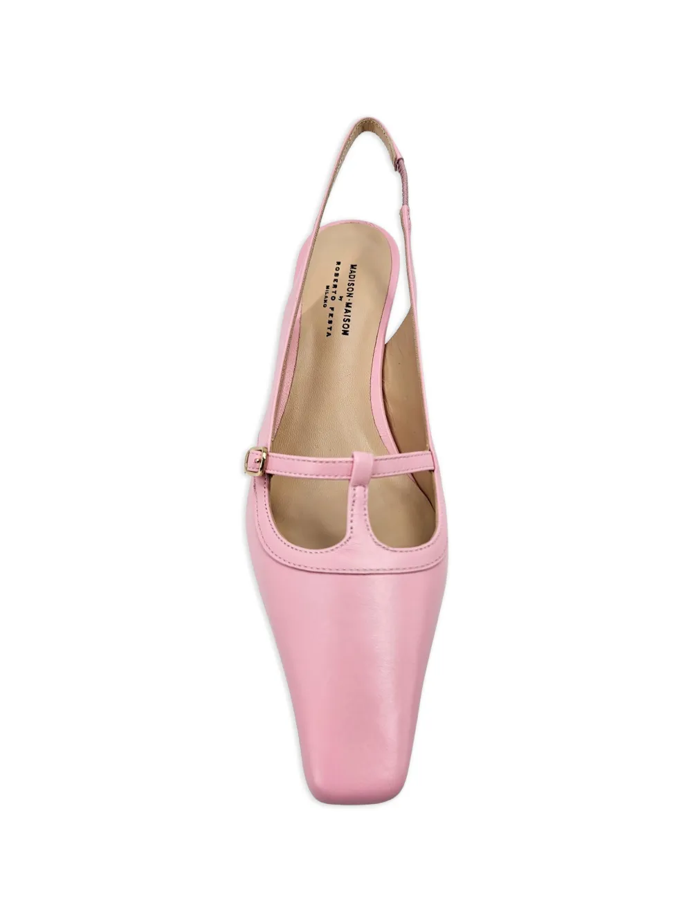 Madison.Maison Penny buckle-strap slingback pumps Roze
