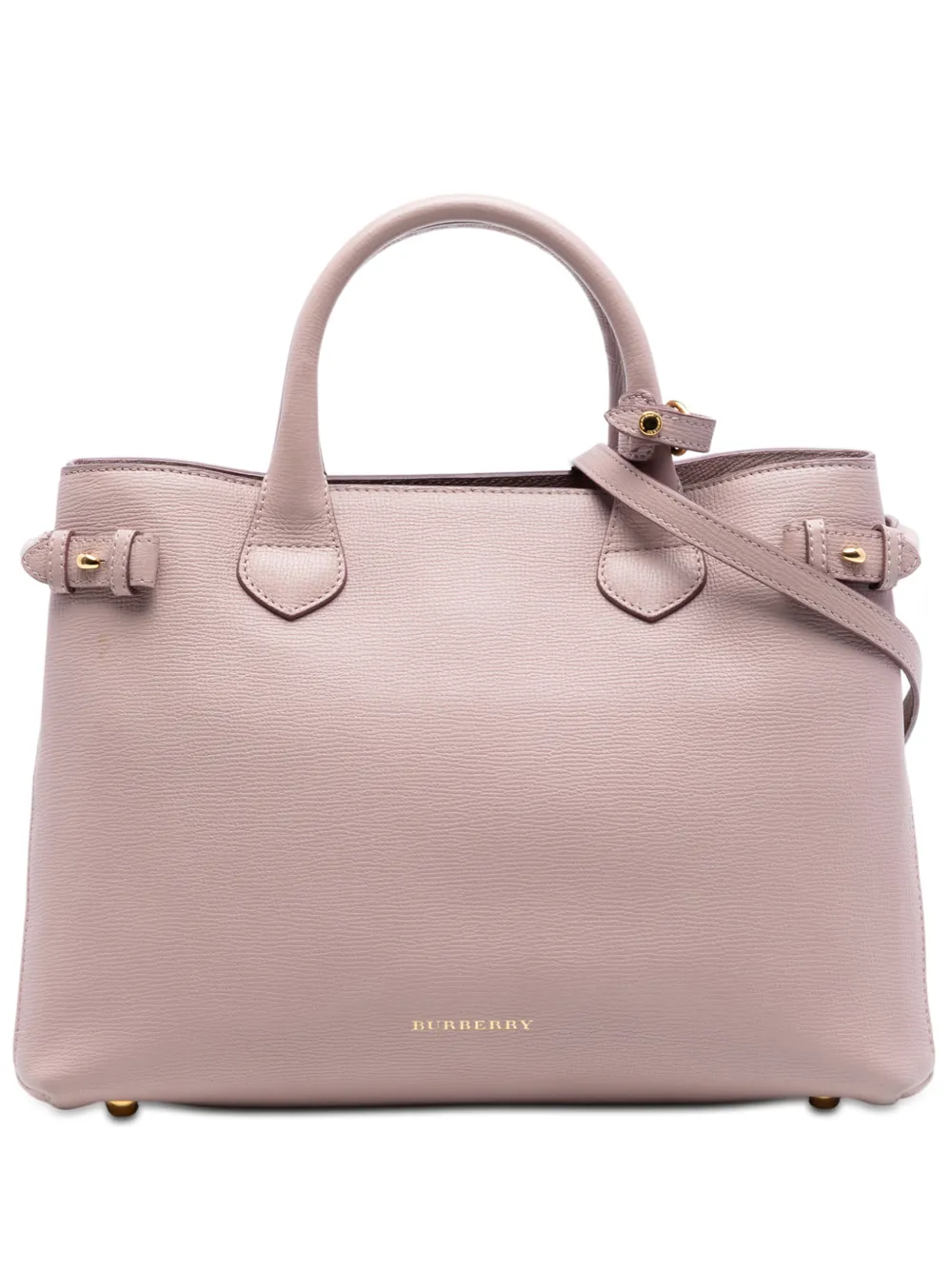 Burberry Pre-Owned 2000-2017 mittelgroße Banner Satchel-Tasche aus Leder mit House Check - Rosa