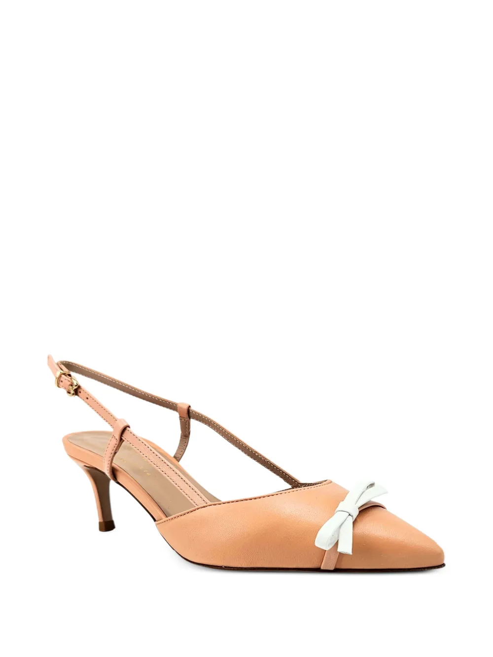 Madison.Maison Alessia leather slingback pumps Roze