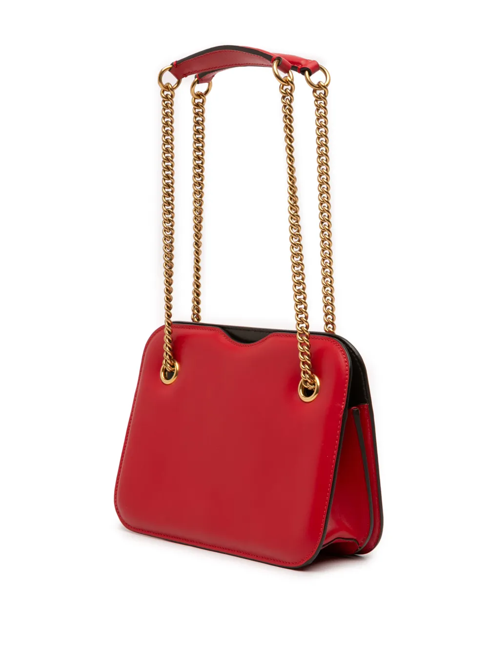 Fendi Pre-owned Borsa A Spalla Vitello King Pequin Karligraphy Pocket In Pelle Nubuck 2010-2025 - Rosso 