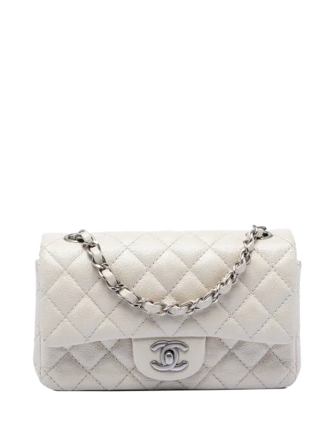 CHANEL Pre-Owned bolsa crossbody Mini Rectangular Classic Caviar Single Flap 2014-2015
