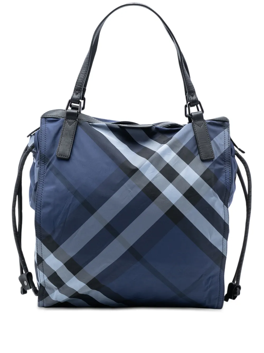 Burberry Pre-Owned 2000-2017 Supernova Check Nylon Buckleigh tote bag - Blau