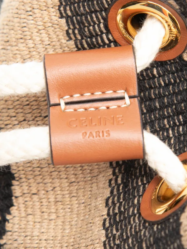 Celine Pre-Owned 2022 スモール トリオンフ ラフィア ドロー