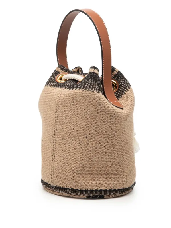 【CELINE】トリオンフ ドローストリング スモール Celine Pre-Owned 2022 スモール トリオンフ ラフィア ドロー