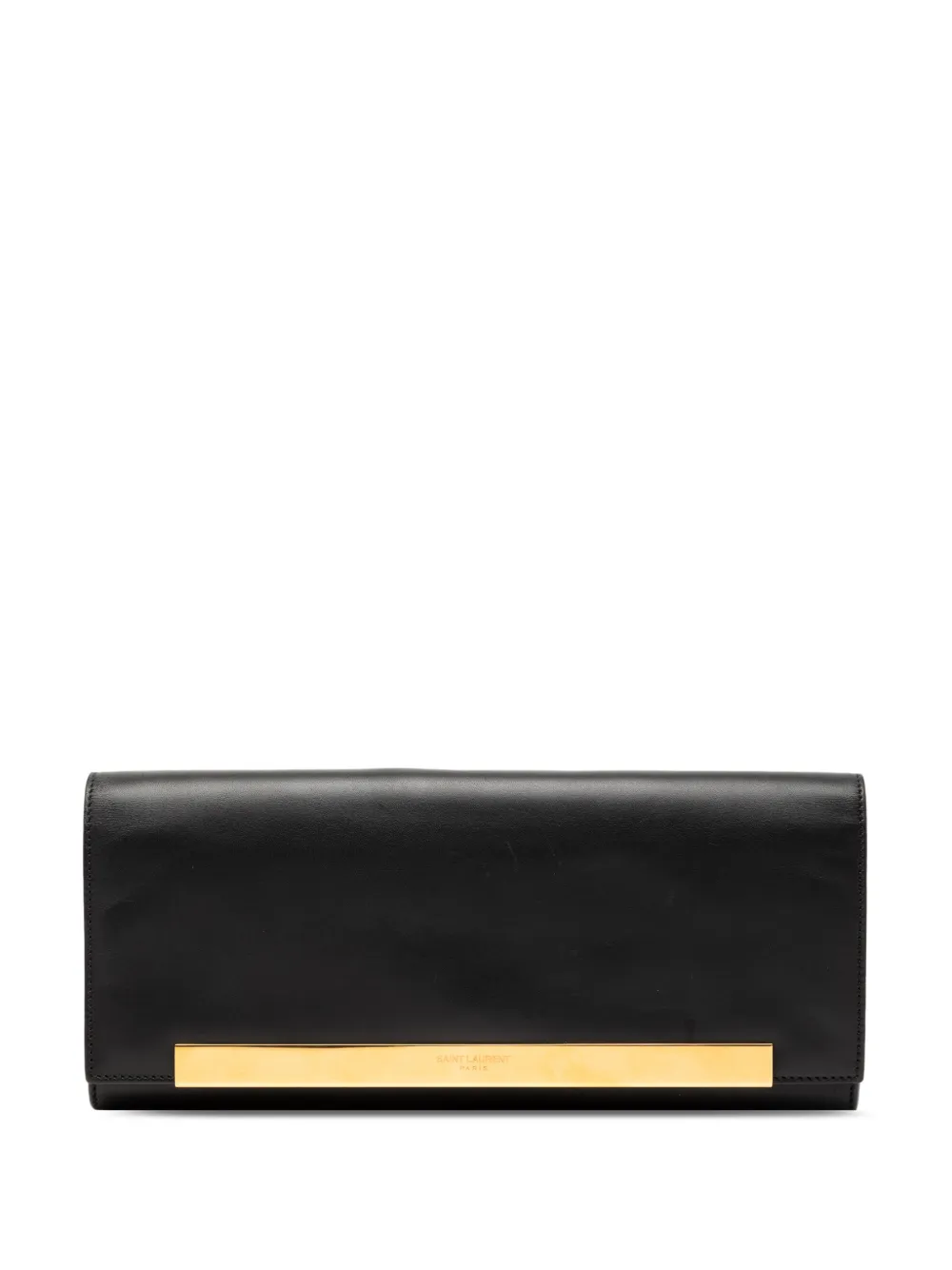 Saint Laurent Pre-Owned 2013-2025 Smooth Calfskin Lutetia Flap clutch bag - Nero