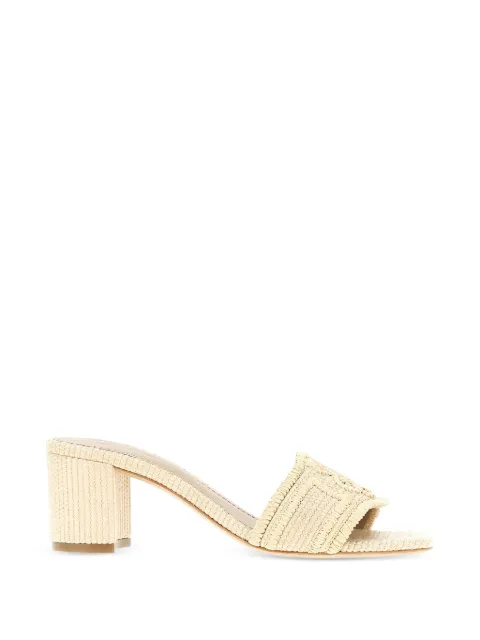 Emporio Armani — block-heel woven sandals