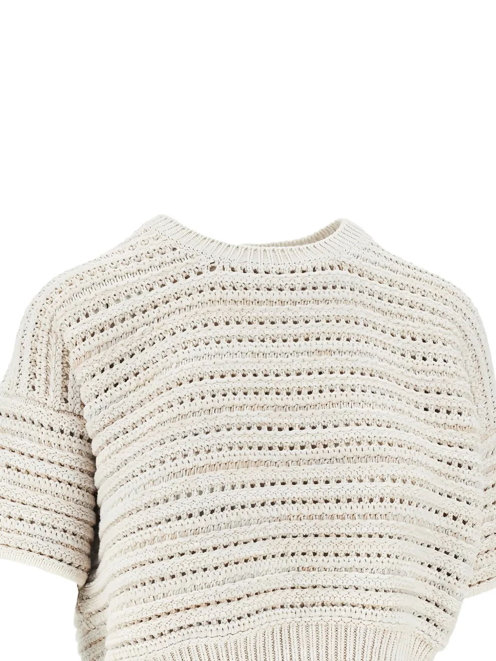 Emporio Armani Pointelle gebreide top Beige