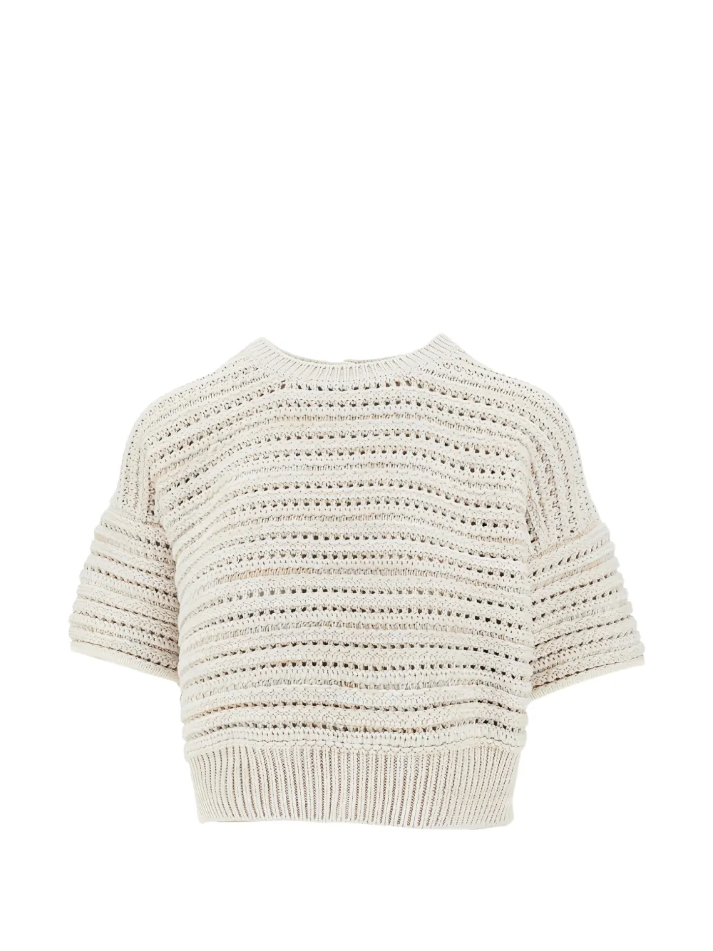 Emporio Armani pointelle-knit top - Toni neutri