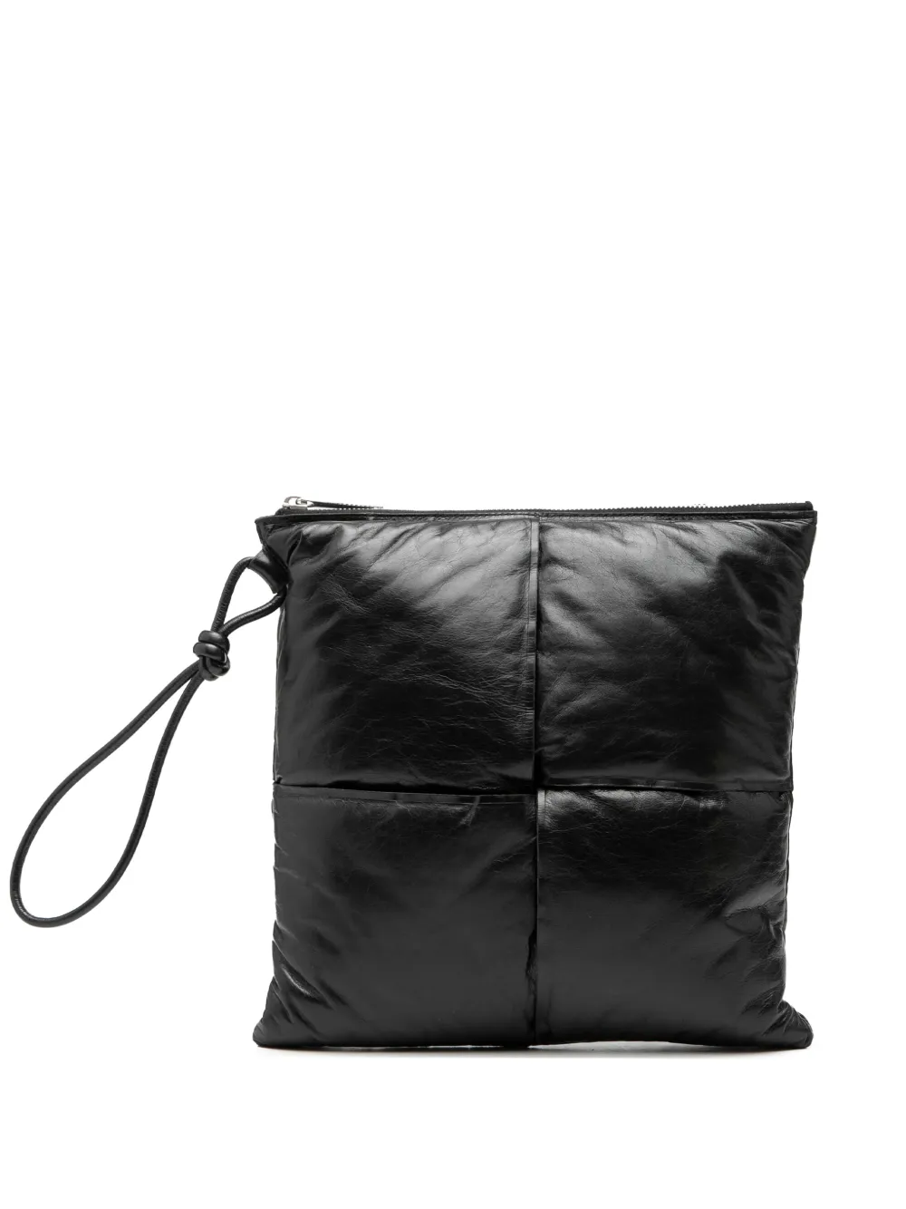 Bottega Veneta Pre-Owned 2012-2025 Leather Intrecciato Padded Square Pouch clutch bag - Nero