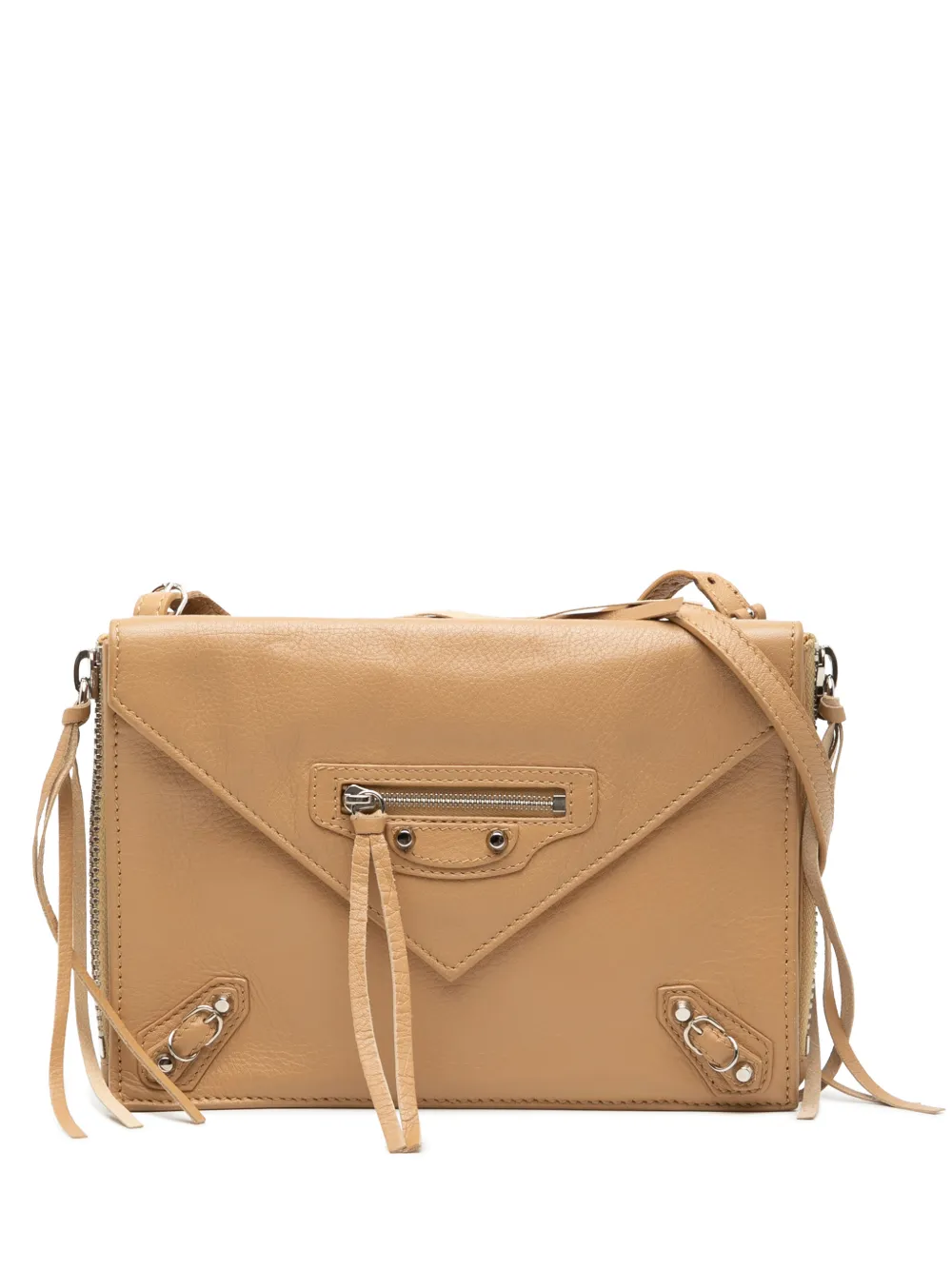 Balenciaga Pre-Owned 2015 XS Leather Papier Triple Zip Around crossbody bag - Marrone