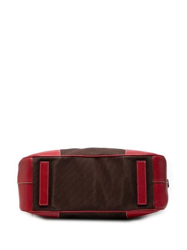 Prada Pre-Owned 2000-2013 Cinghiale Trimmed Canvas Canapa Bauletto