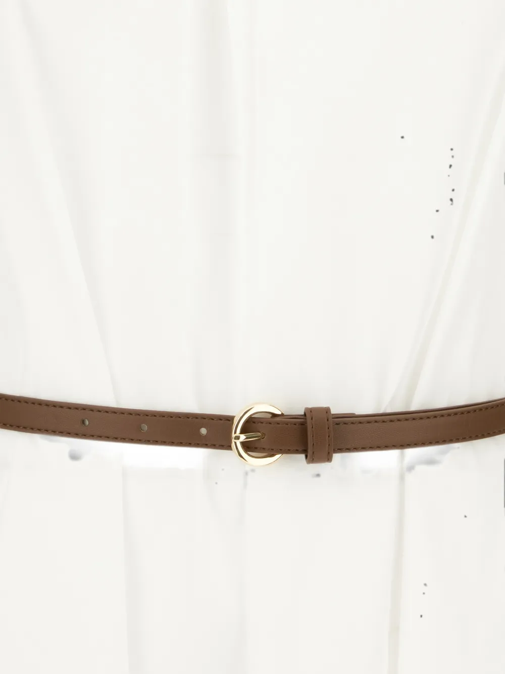 Max Mara Maxi-halterjurk met ceintuur Wit