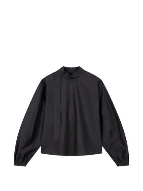 TOMBOY high-neck long-sleeve cotton blouse