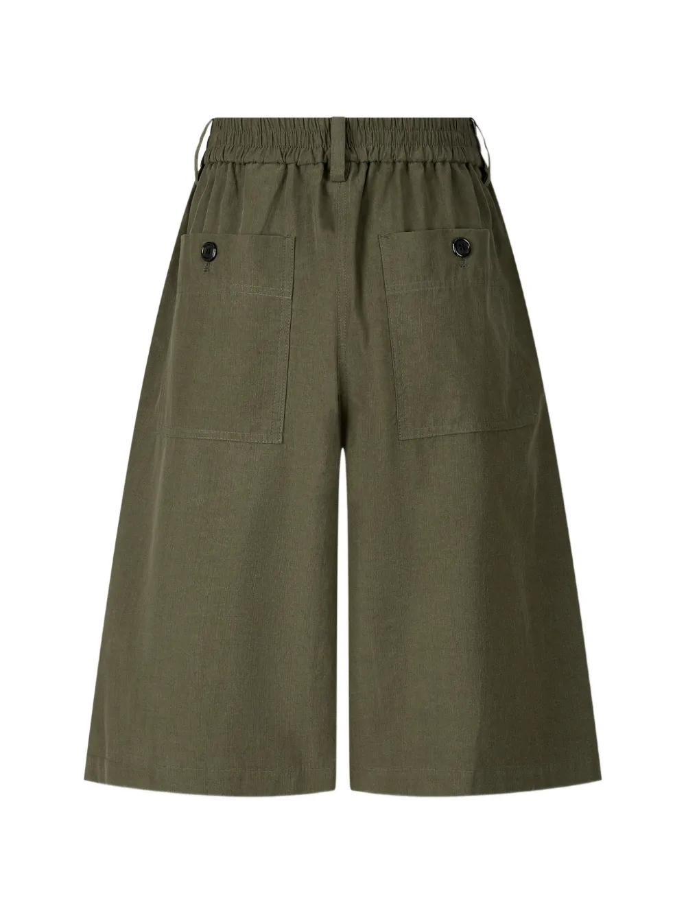  Tomboy Elasticated-waist Pleated Shorts - Green 