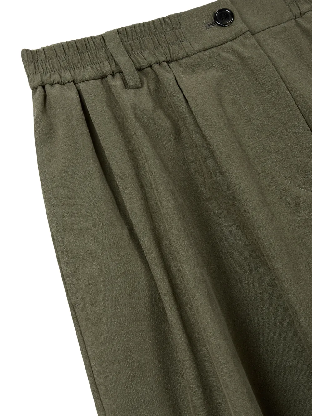 TOMBOY Geplooide shorts met elastische taille Groen
